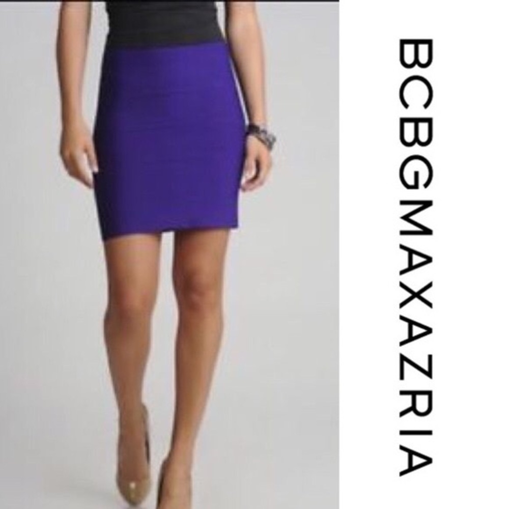 BCBG Maxazria violet bandage pencil skirt